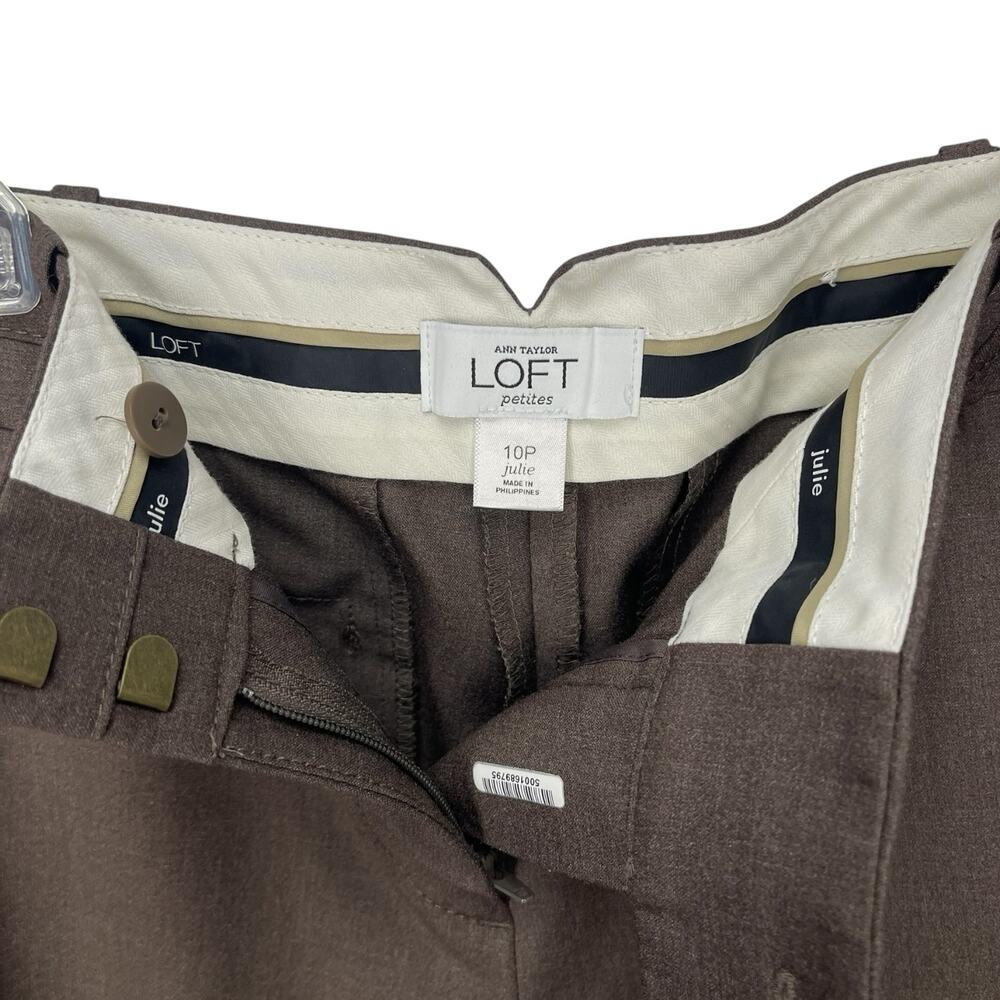 ANN TAYLOR LOFT JULIE Women's DRESS PANTS Brown Size 10P - Picture 4 of 4